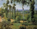 the countryside in the vicinity of conflans saint honorine 1874 Camille Pissarro scenery